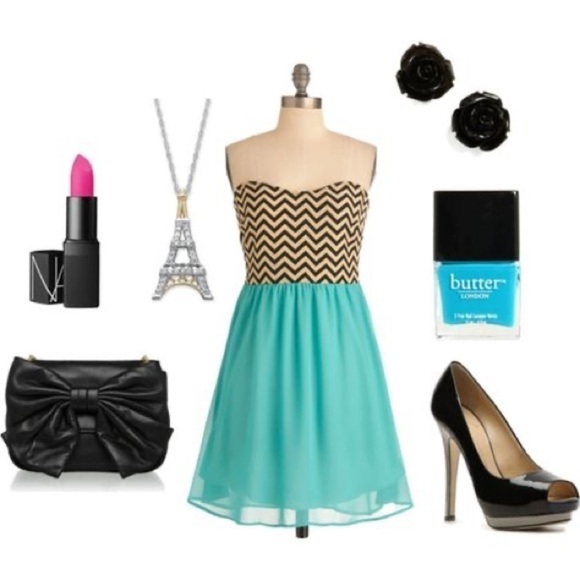 Modcloth Chevron top of the world dress large - Picture 7 of 7